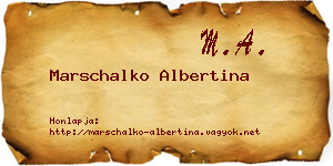 Marschalko Albertina névjegykártya